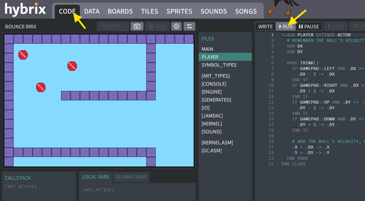 Running the program with our maze
