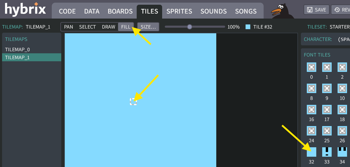 Clearing the tilemap