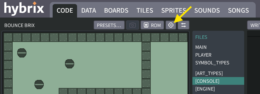 The configure controllers button