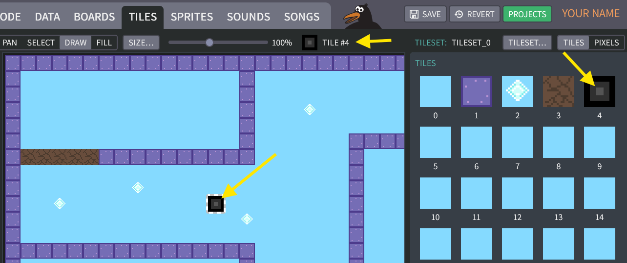 Adding an exit tile to our tilemap
