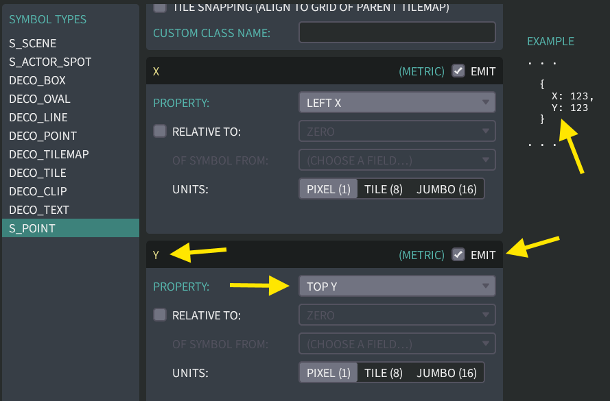 The completed "Y" field