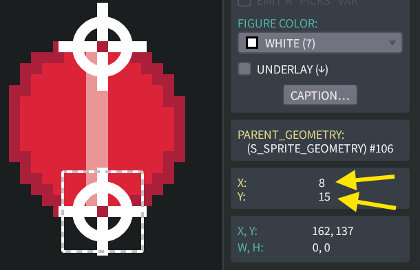 The corrected X and Y values